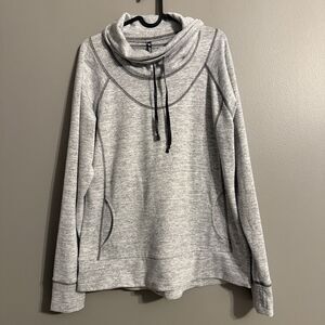 Kuhl Lea Funnel Cowl Neck pullover Sweatshirt L Gray Hiking Outdoors adventure